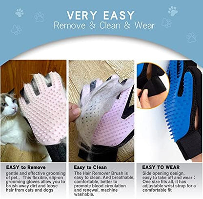 GOESWELL Double-Sided Undercoat Rake for Pet Grooming - Shedding and Dematting Comb with Grooming Glove (Blue 2 Pack) - Image 6