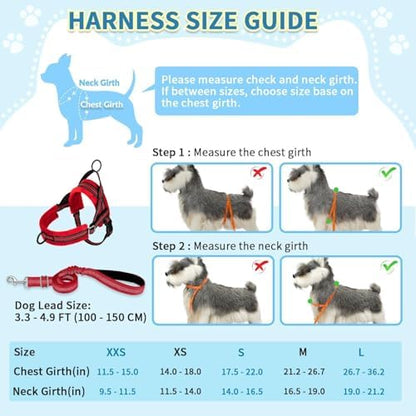 SlowTon No Pull Small Dog Harness and Leash Set with Front Clip - Image 5