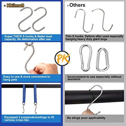 Kkiimatt 10 in 1 Dog Pet Grooming Hammock Harness with Nail Clippers/Trimmer, Dog Hammock for Nail Trim, Grooming Sling Hanger for Nail Trimming/Clipping (S/Under 30lb, Blue) - Image 5