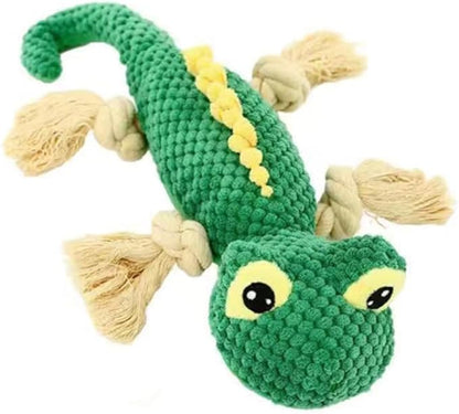 Squeaky Dog Toy,Stuffed Pet Toys,Plush Lizard Dogs Toys with Durable Rope Legs Interactive Dog Toy,Tear Resistant Durable Chewing Pets Toys for Puppy Middle Large Dogs
