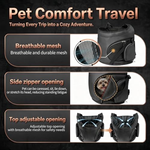 YUDODO 7-15 lbs Dog Front Carrier Backpack, Pet Front Facing Carrier - Image 3