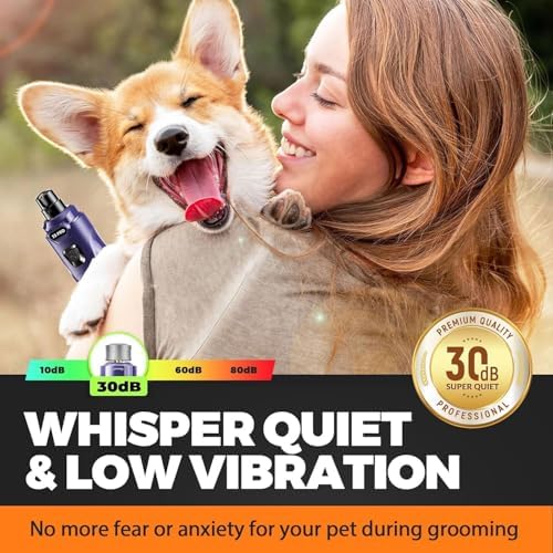 Whisper Quiet Dog Nail Grinder Safe & Stress-Free for Sensitive Dogs Cats - Image 2