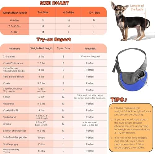 YUDODO Pet Sling Carrier for 10-15 lbs Small Dogs Puppy Crossbody Carrier - Image 3