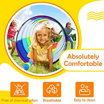 Moncoland Kids Play Tunnel Tent for Toddlers, Colorful Pop Up Crawl Toy Baby Children or Dog Cat with Breathable Mesh, Collapsible Gift Boy Girl Indoor Outdoor Games - Image 3