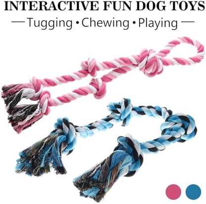 Rope Toy for Dogs, 2 Pack Large Dog Rope Toys for Aggressive Chewers, Heavy Duty Dog Toys for Large Medium Breed, Indestructible Tough Rope Chew Toys Tug of War Dog Toy Teeth Cleaning - Image 7