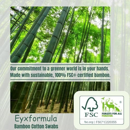 eyxformula Extra Long Cotton Swabs for Dog Ear Cleaning, FSC Bamboo Sticks - Image 2