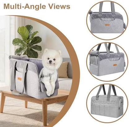 Dog Purse Carrier for Small Dogs Cats Rabbits Up to 12lbs, Lightweight Pet Sling Carriers with Large Pockets, Portable Puppy Soft Sided Tote Bag Carrier for Vet,Hiking,Travel - Image 4