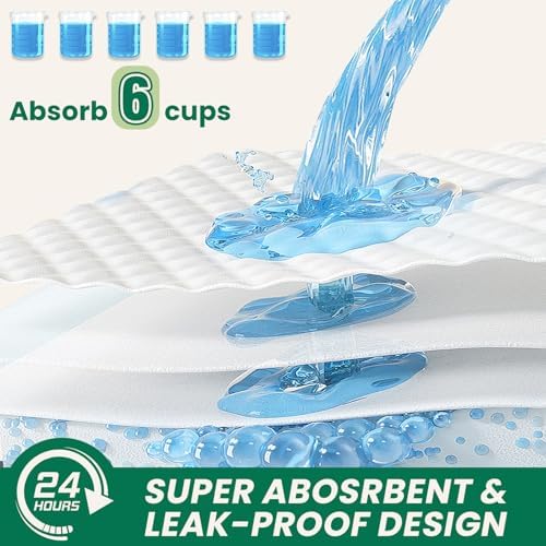 100 Count Large Dog & Cat Puppy Pee Pads - 28"x30" Absorbent Potty Training Pads | Leakproof Quick-Dry Disposable Pet Pads for Puppies, Dogs & Cats | Indoor, Outdoor, Litter Box, Housebreaking Use - Image 2