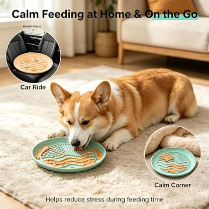 Lick Mat for Dogs Cats, 2-Pack BPA-Free Silicone with Suction Cups - Image 5