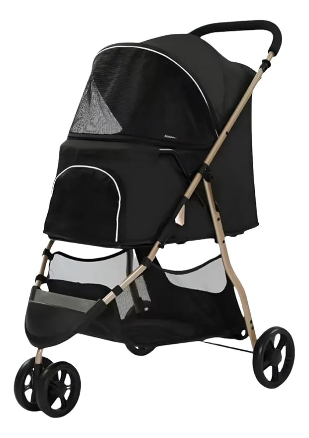 Pet Stroller for Small/Medium Dogs & Cats, Lightweight Travel Stroller(Black)