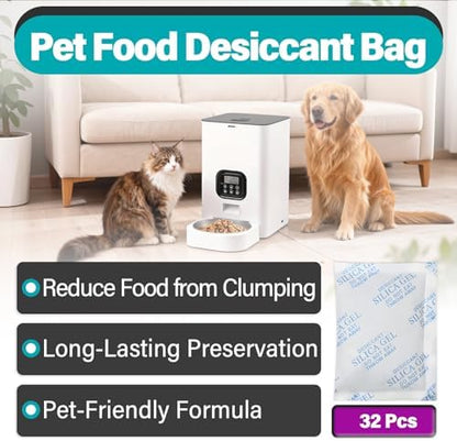 32 Pcs Pet Food Desiccant Bag Compatible with Voluas Automatic Cat Feeder - Image 2