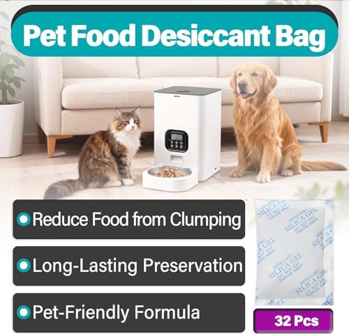 32 Pcs Pet Food Desiccant Bag Compatible with Voluas Automatic Cat Feeder - Image 2