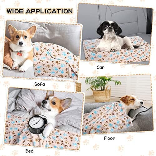 Rezutan Blanket for Large Dogs & Cats Soft Reversible Cute Paw 40"x31" - Image 5