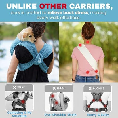 Pet K'tan Dog Sling Carrier: Hands Free Dog Carrier for Small & Medium Dogs - #1 Pet Travel Accessory & Gift - Bond with New Puppy- Safe & Durable - Hands Free - for Cats & Small Animals Anti-Anxiety - Image 5