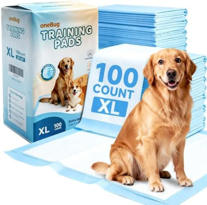 Super Absorbent Leakproof Disposable Dog Pee Pads, 100 Count by OneBug
