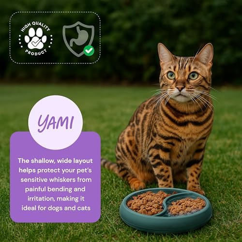 YAMI Dog Lick Bowl, Lick Mat for Dogs, Wet Food Cat Slow Feeder, Freeze Bowl, Enrichment & Puzzle Toy for Anxiety Relief, Food-Grade Silicone, Suction Cups, Dishwasher Fit, for All Breed (Dark Teal) - Image 7