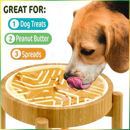 Raised Slow Feeder, Licking Mat/Pad with Stand - Image 6