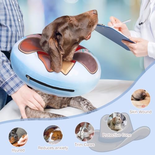 SCENEREAL Dog Cone Alternative After Surgery Donut Collar, Soft Inflatable - Image 4