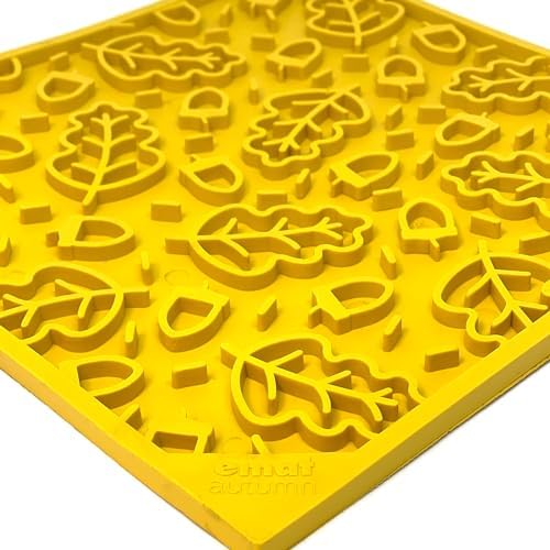SodaPup Autumn eMat – Durable Enrichment Feeder Made in USA from Non-Toxic, Pet-Safe, Food Safe Rubber for Mental Stimulation, Avoiding Overfeeding, Fresh Breath, Digestive Health, Calming, & More - Image 2