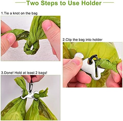 4PCS Dog Poop Bag Holder, Waste Bag Holder, Dog Poop Bag Carrier, Hand Free Holder, Metal Holder - Image 4