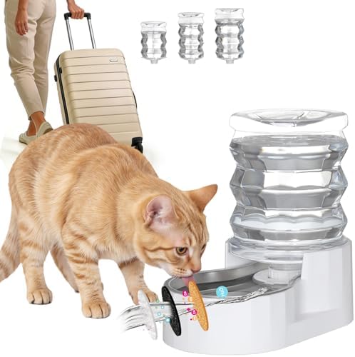 RIZZARI 5L Gravity Cat Water Dispenser: Filtered for Small Pets by RIZZARI