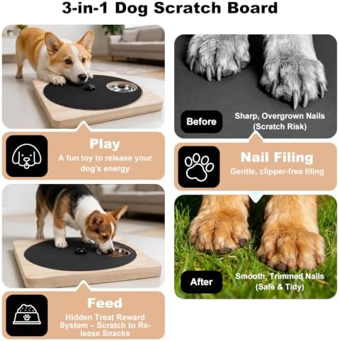 Dog Nail Scratch Board with Treat Board, Stress-Free Nail Care for Dog - Image 7