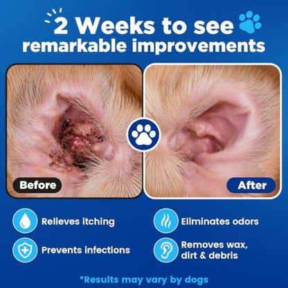 Pet Ear Cleaner Wipes for Dogs & Cats, 60Ct Extra-Large(Coconut) - Image 3
