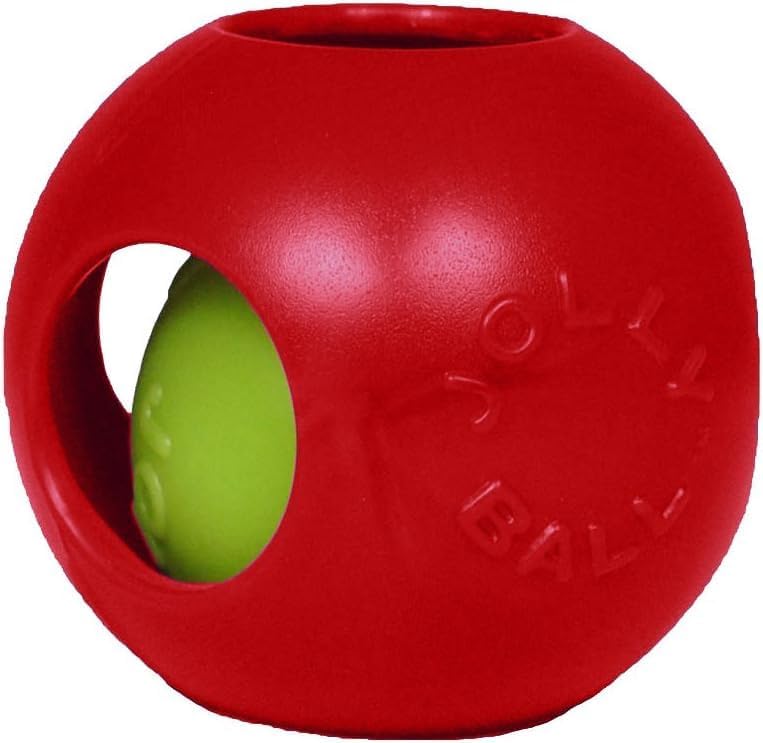 Jolly Pets Teaser Ball Interactive Dog Toy, 4.5 in Small, Red - Image 2