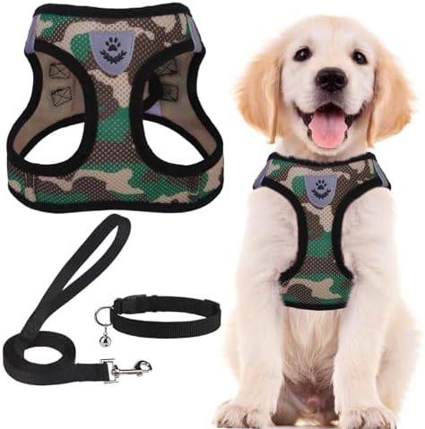 PUPTECK Dog Harness, Collar and Leash Set No Pull for Small Medium Sized by PUPTECK
