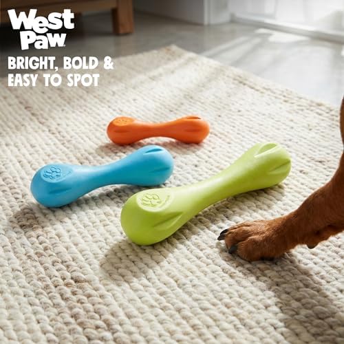 WEST PAW Zogoflex Hurley Dog Bone Chew Toy – Floatable Pet Toys for Aggressive Chewers, Catch, Fetch – Bright-Colored Bones for Dogs – Recyclable, Dishwasher-Safe, Non-Toxic, Small, Granny Smith - Image 5