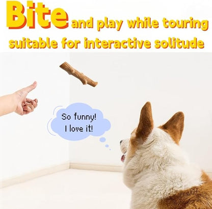 Puppy Teething Toys: Natural Puppies Chew Toys to Clean Teeth or Relieve Boredom - Suitable for Small Dogs 2-10lbs - 2 Pack Chicken Bone + Branch