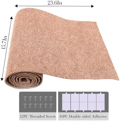 15.7'' x 23.6'' Cat Scratch Furniture Protector Cat Wall Scratcher Mat AdhesiveTrimmable Cloth Couch Anti-Scratch Cover DIY Climb Couch Protector from Claws, Replacement Pads，Beige - Image 6