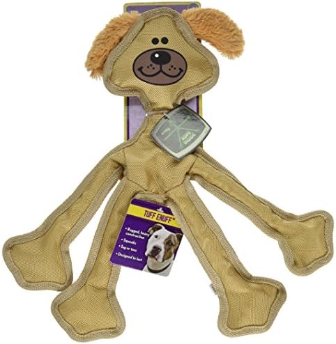 Multipet Skele Dog Rope - Nylon Tug of War - Squeaky Toy for All Dogs - Animal Dog Toy for Playing Toss & Fetch (15", Tan) - Image 2