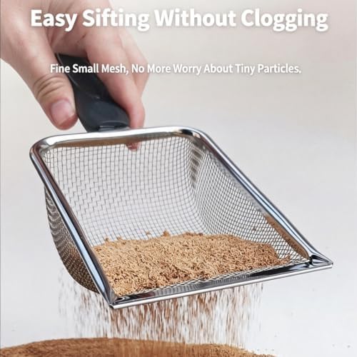 3PCS Cat Litter Scoop, Mesh Kitty Litter Scooper (2.8/3.8/5mm Mesh) - Image 6