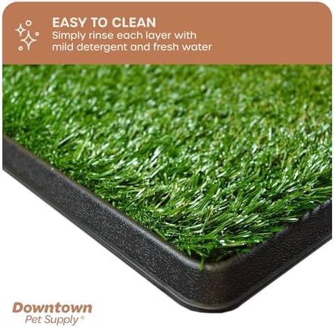 Downtown Pet Supply Dog Grass Pad with Tray, 16 x 20 - Outdoor and Indoor Potty System for Dogs with Replaceable Synthetic Grass Pee Turf - Portable and Waterproof Turf Dog Potty - Image 5