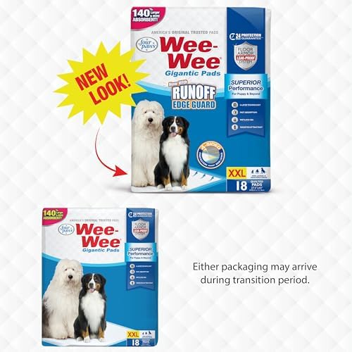 Four Paws Wee-Wee Superior Performance Pee Pads for Dogs with Runoff Barrier Edge Guard Protection, Puppy & Dog Potty Training Pads, Housebreaking Pet Supplies, 27.5" x 44" (18 Count) - Image 2