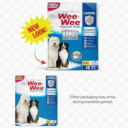 Four Paws Wee-Wee Superior Performance Gigantic Dog Pee Pads, 18 Count (Pack of 2) - Image 2