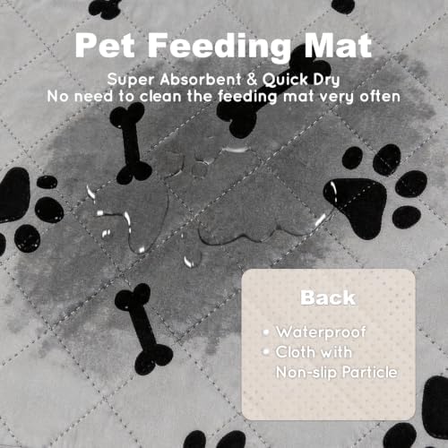 HQ4US 4LEGS Dog Food Mat Cat Feeding Enclosure for Water Bowl Pet Placemat - Image 3
