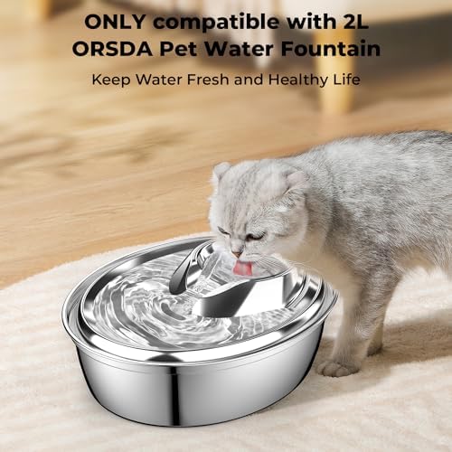 Cat Water Fountain Filters for ORSDA D60 100oz/3L Pet Fountain, 12PCS Replacement Carbon Filters with Triple Filtration System, 6PCS Pump Filters - Image 5
