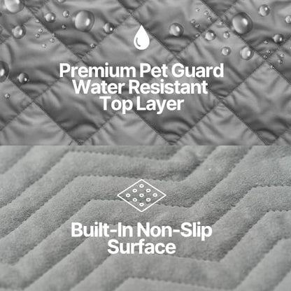 Formosa Covers Deluxe Dog Car Seat Hammock Quilted Cover with Non-Slip Backing Best for Cars Trucks and SUVs Make Travel with Your Pet Always an Option - 56" W x 60" L, Grey