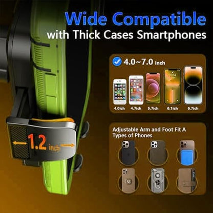 Qifutan Cell Phone Holder [Never Fall Upgrade Clip] Phone Holder Car Automobile Air Vent Hands Free for Car Fit Car Phone Holder Mount for All for iPhone Android Smartphone - Image 6