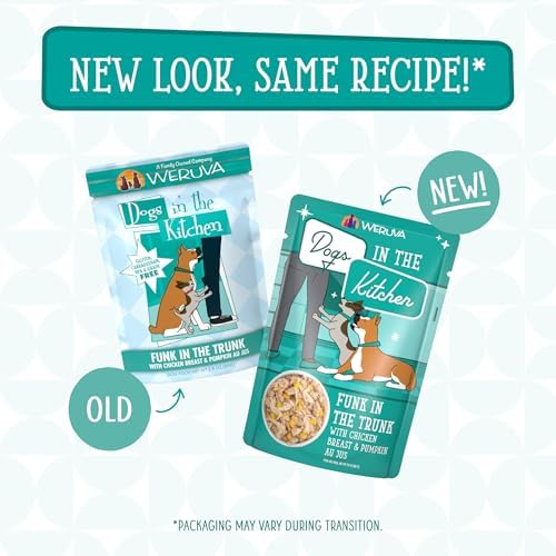 Weruva Dogs in The Kitchen, Funk in The Trunk with Chicken Breast & Pumpkin Au Jus Dog Food, 2.8Oz Pouch (Pack of 12) - Image 3