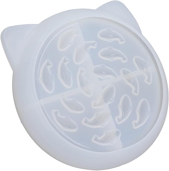 Epoxy Resin Mold, Silicone Dog Bowl Molds Slow Feeder Dog Food Bowls Silicone Molds Food Water Plate Epoxy Mould for Small Medium Dogs Cats Puppy(cat)