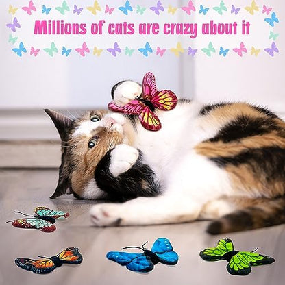 Catnip Toys for Indoor Cats with Crinkle, Butterfly 5-Pack - Image 4