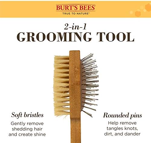 Burt's Bees for Pets Double Sided Pin and Hemp Bristle Dog Brush - Image 2