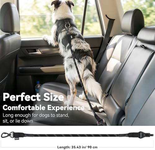 Universal Dog Seat Belt for Car, Dog Car Seatbelt, Black - Image 5