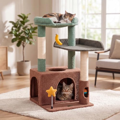 Small Cat Tree, Compact 30" Cat Tower for Indoor Kittens - Image 6