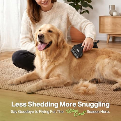 Self-Cleaning Deshedding Dog Cat Brush, Thick Double Coat Undercoat Rake - Image 3