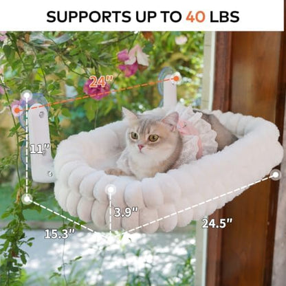 CHEERPALS Cloud Cat Window Perch for Indoor Cats Hammock Bed Foldable - Image 6