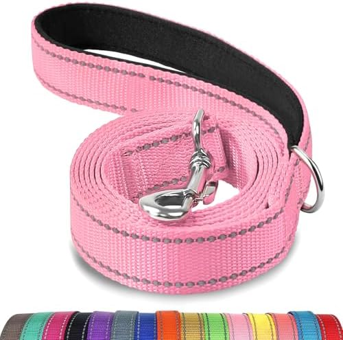 Joytale Reflective Dog Leash for Small Dogs, 6 FT x 3/4", Pink by Joytale